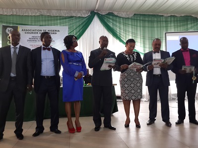 (L-r): Okey Uba, general secretary, Oluranti Shobande, financial secretary, Lara Okuneye, vice president, Siyanbola Oladapo, the new president, Tolu Omamadaga, assistant general secretary, Ahmed Abu, treasurer and Toyin Adeojo, public secretary, during the inauguration of new executives of ANCO in Lagos on Tuesday.